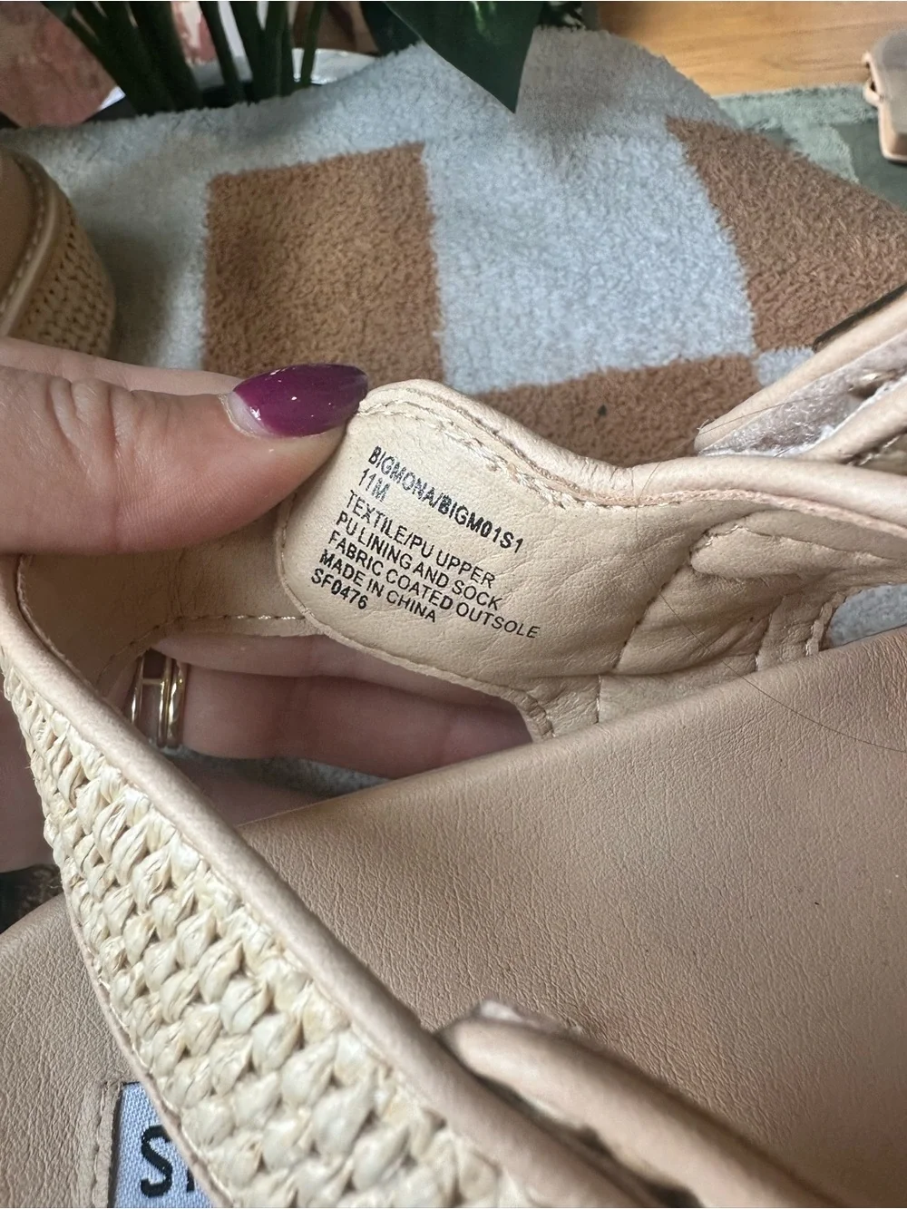 Steve Madden Women's Beige Woven Platform Sandals NEW